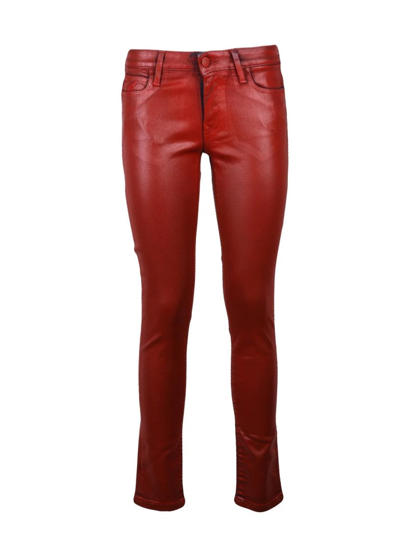 Vivienne Westwood Anglomania Red Stretch Cotton Slim Jeans