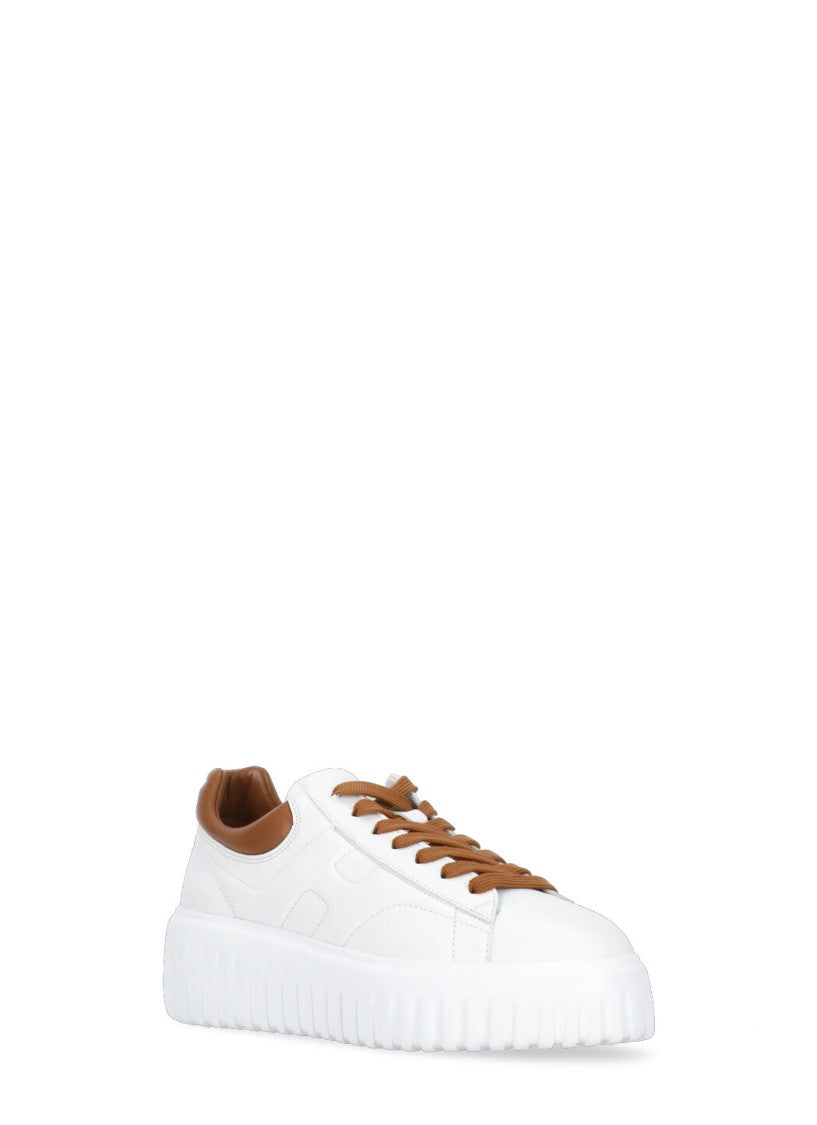 Hogan White Smooth Leather Sneakers