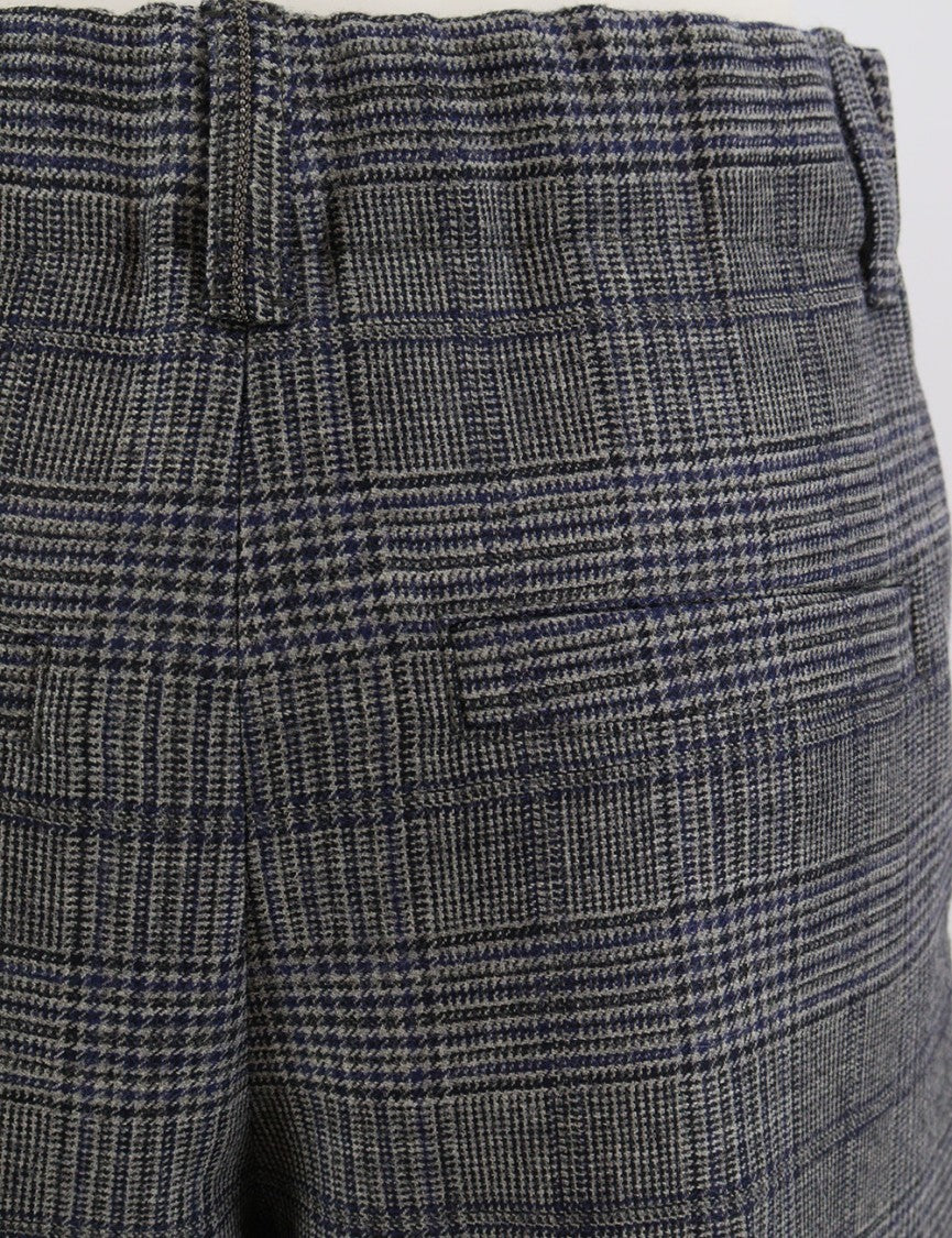 Brunello Cucinelli Classic Fit Wool Trousers With Double Dart