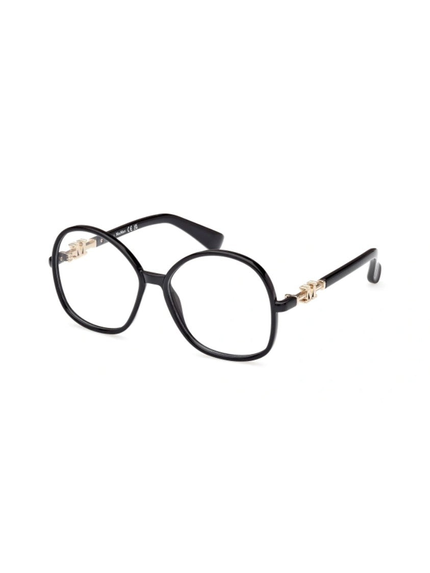 Max Mara Oversized Cat-Eye Optical Frames With Gold Accents