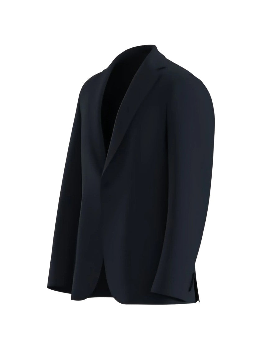 Hugo Boss Tailored Blue Blazer With Notch Lapels And Modern Silhouette