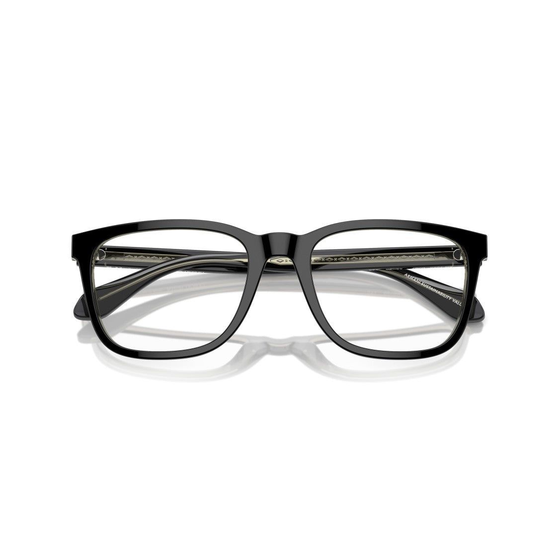 Giorgio Armani 0Ar7255 Rectangular Acetate Eyeglasses With Translucent Arms
