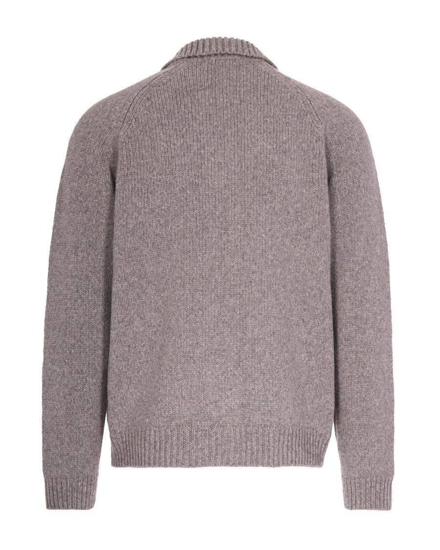 Maison Kitsuné Grey Wool College Jacket