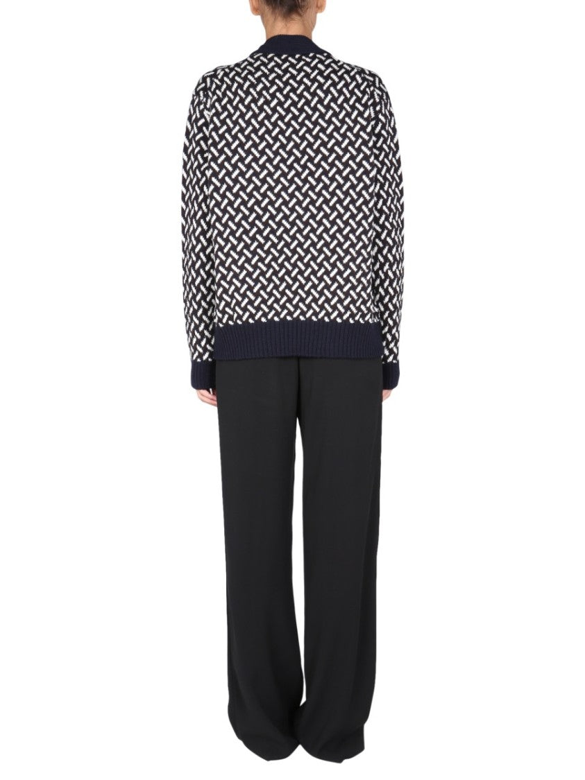Jil Sander Bold Jacquard Knit Sweater