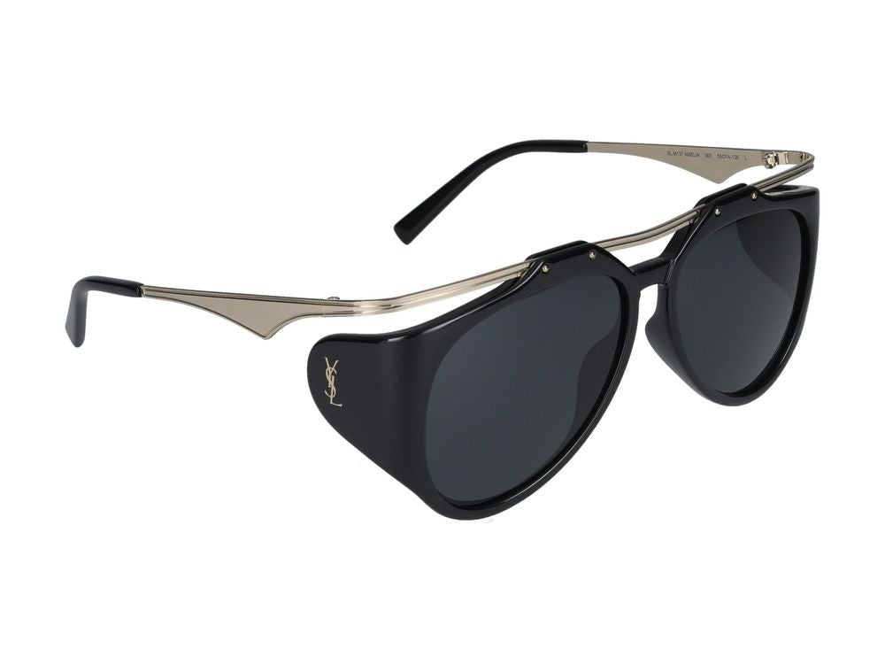 Saint Laurent Sunglasses Sl M137 Amelia 001 Black Gold 55/14/135