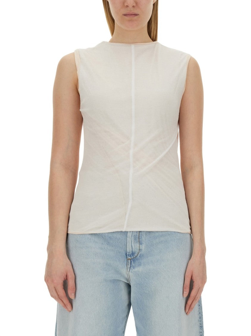 Sportmax Sleeveless Fitted Top With High Neckline