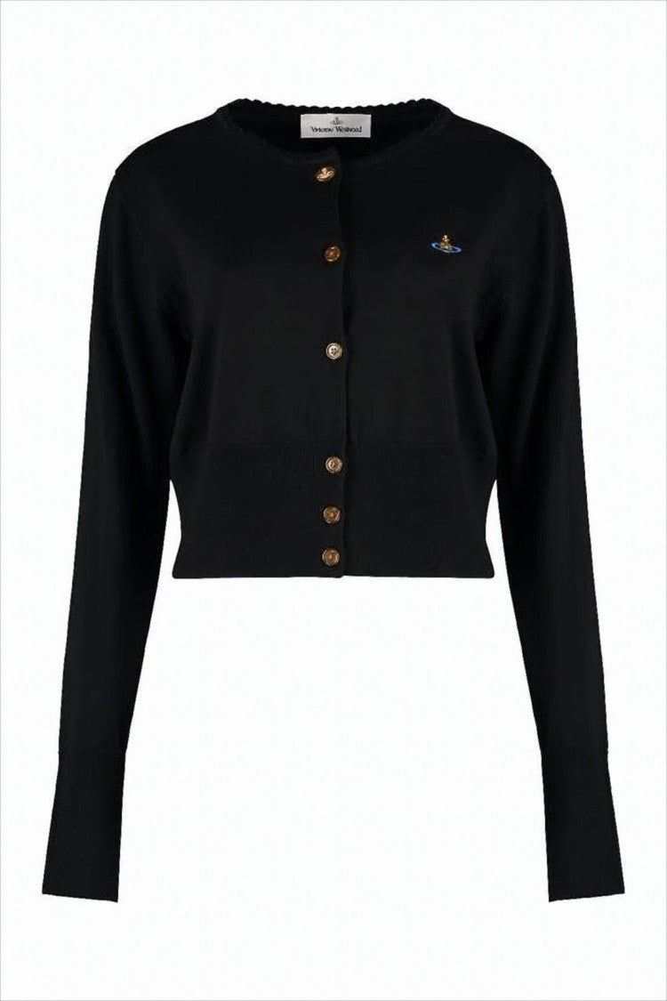 Vivienne Westwood Cropped Wool Cardigan With Button-Down Front