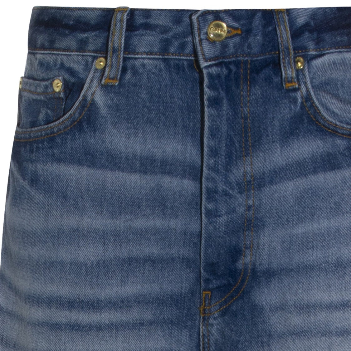 Ganni Straight-Leg Jeans With Mid-Rise Waist