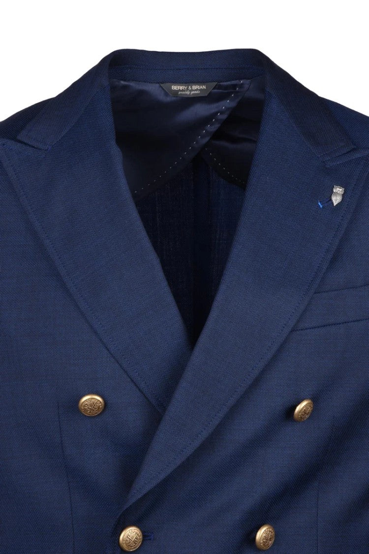 Berry & Brian Virgin Wool Jacket - Blue