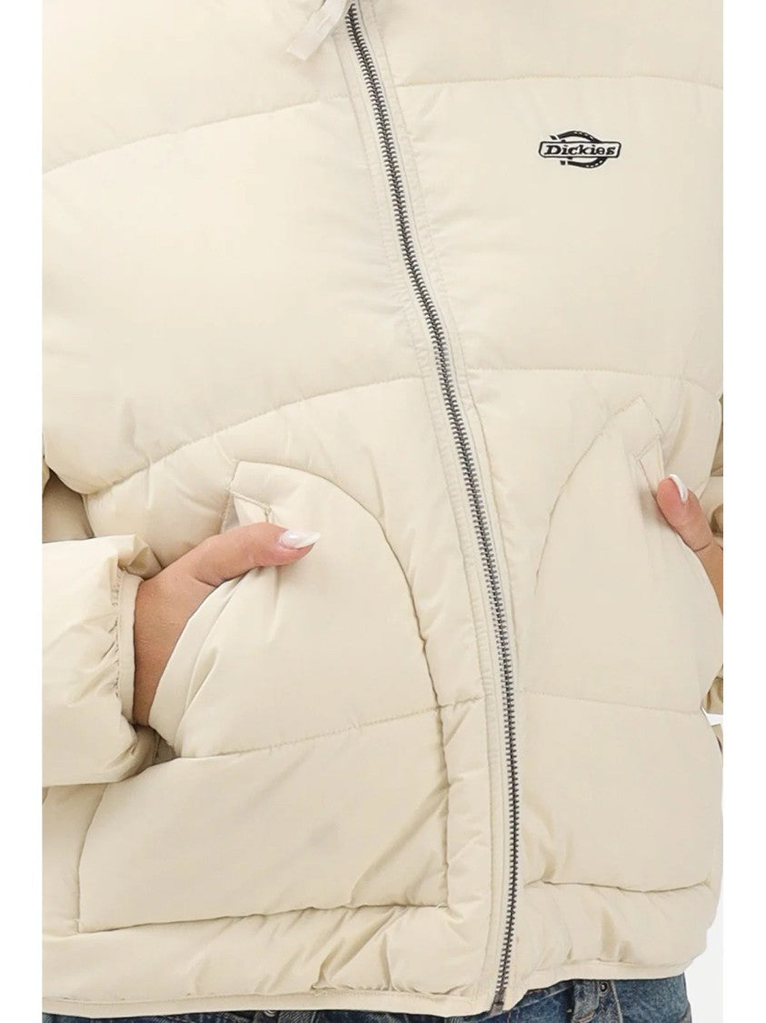 Dickies White Polyester Quilted Down Jacket