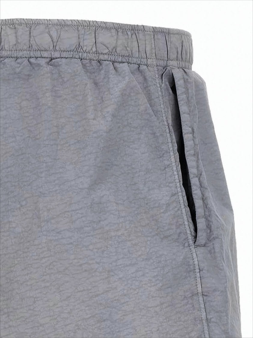 C.P. Company Grey Polyamide Shorts With Elastic Waistband