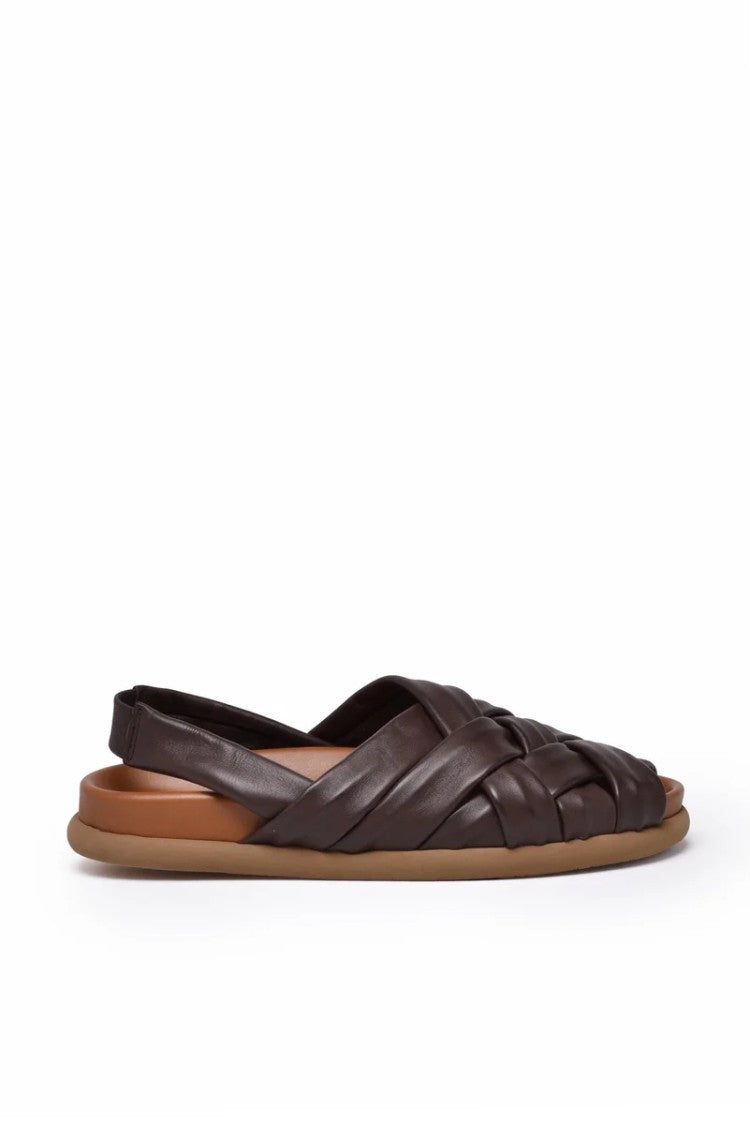 Patrizia Bonfanti Woven Leather Slide Sandal