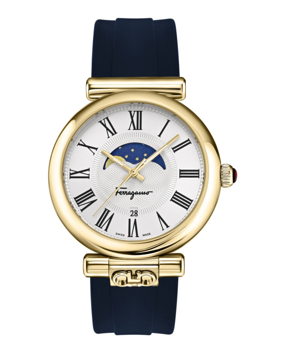 Ferragamo Ora Moonphase Strap Watch