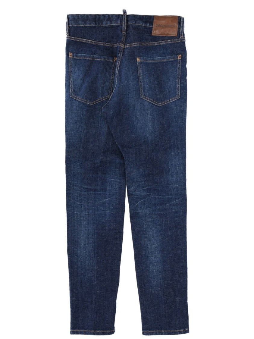 Dsquared2 Dark Indigo Slim Fit Faded Jeans