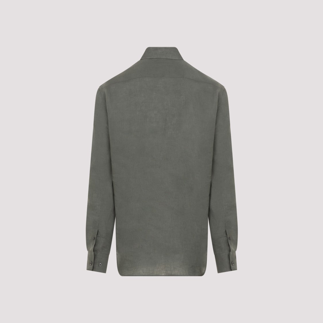 Giorgio Armani Tailored Linen Shirt With Classic Pointed Collar