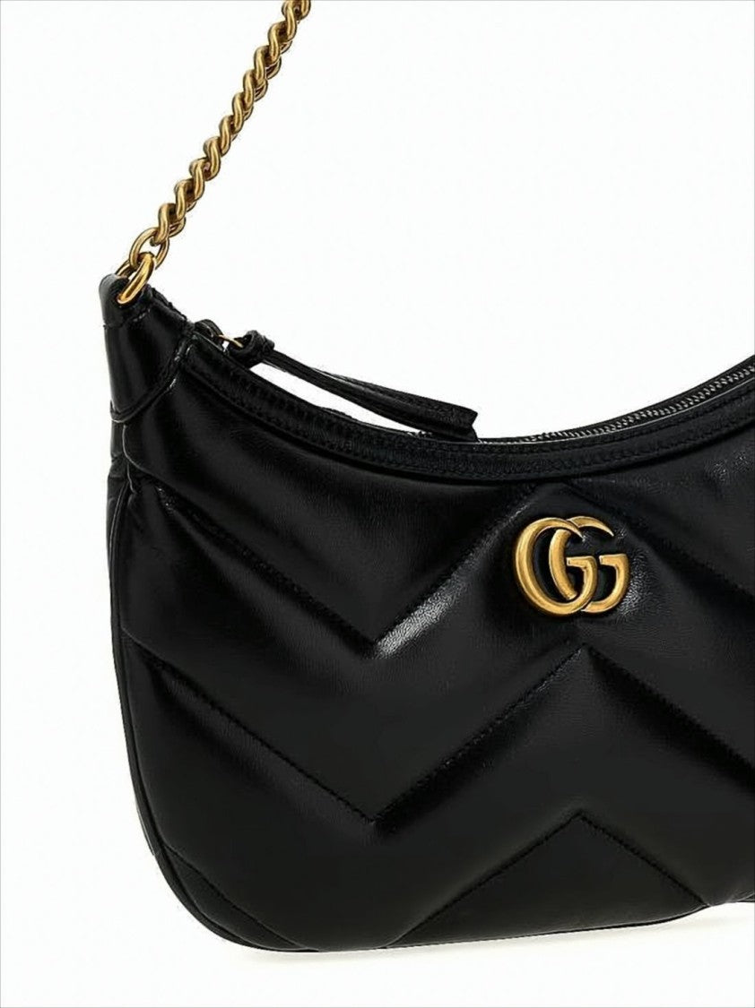 Gucci Chevron-Quilted Leather Shoulder Bag