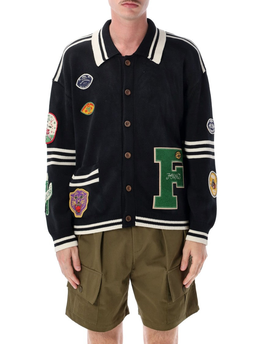 Found Patches Button Up Cardigan