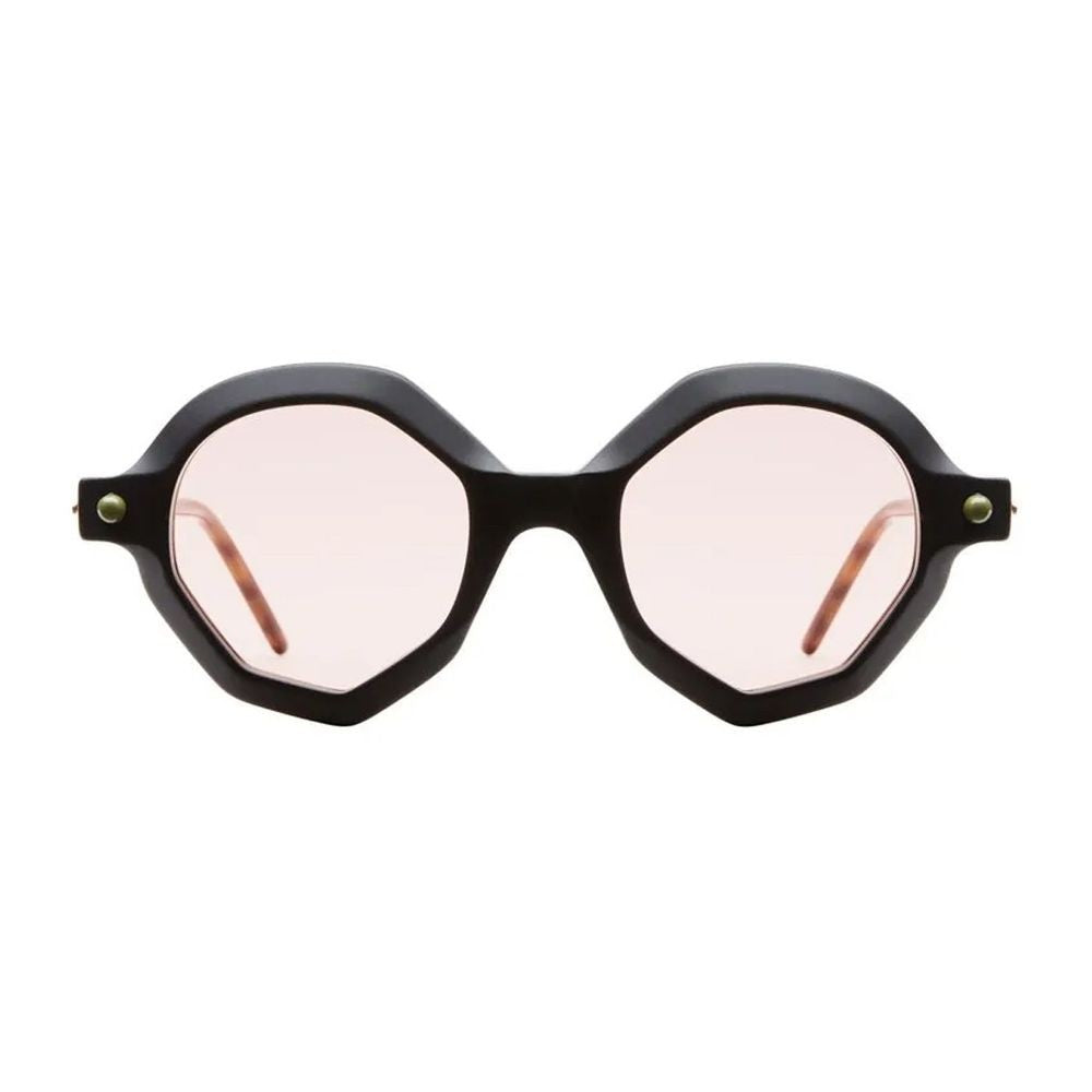 Kuboraum Mask P18 Matte Black Round Faceted Sunglasses