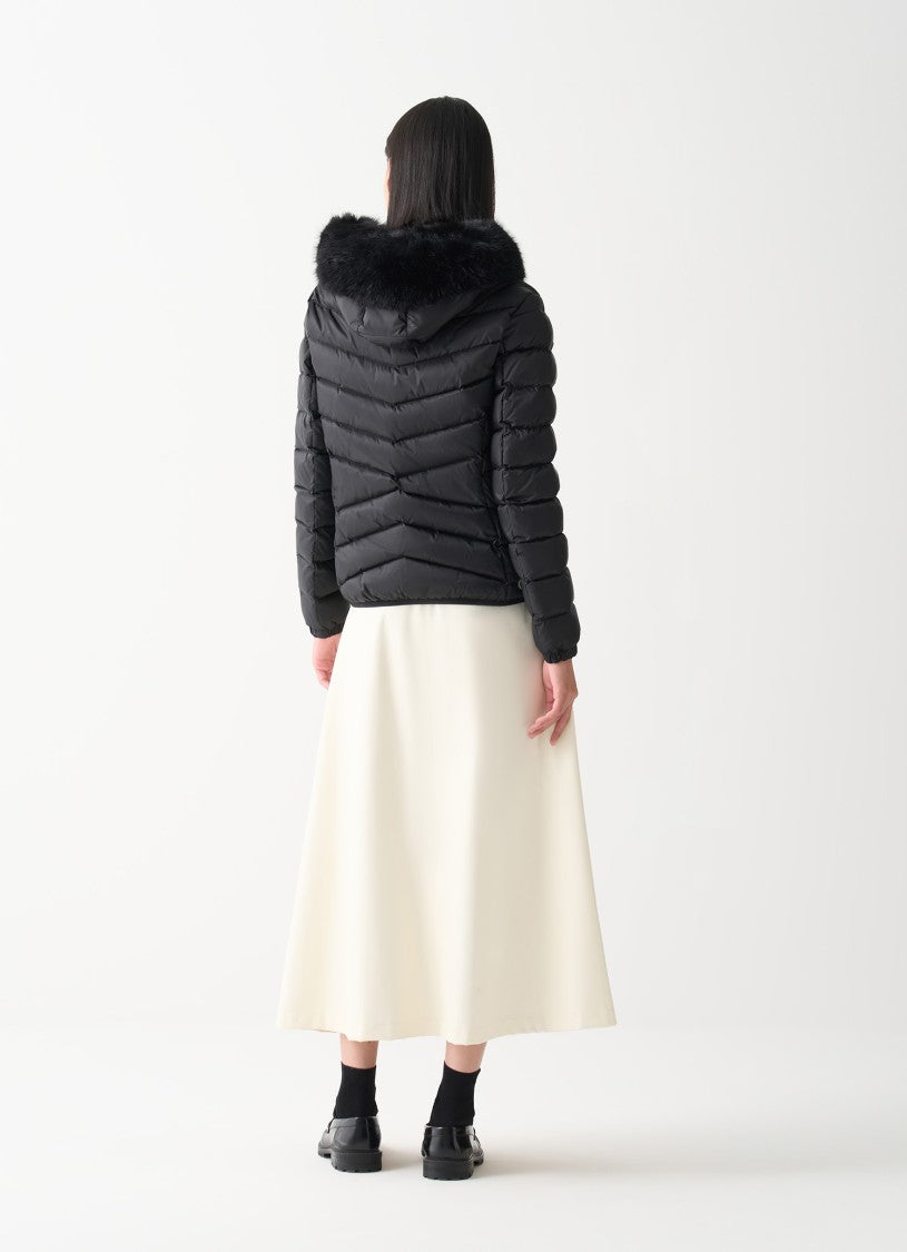Colmar Originals Quilted Jacket With Synthetic Fur Trim