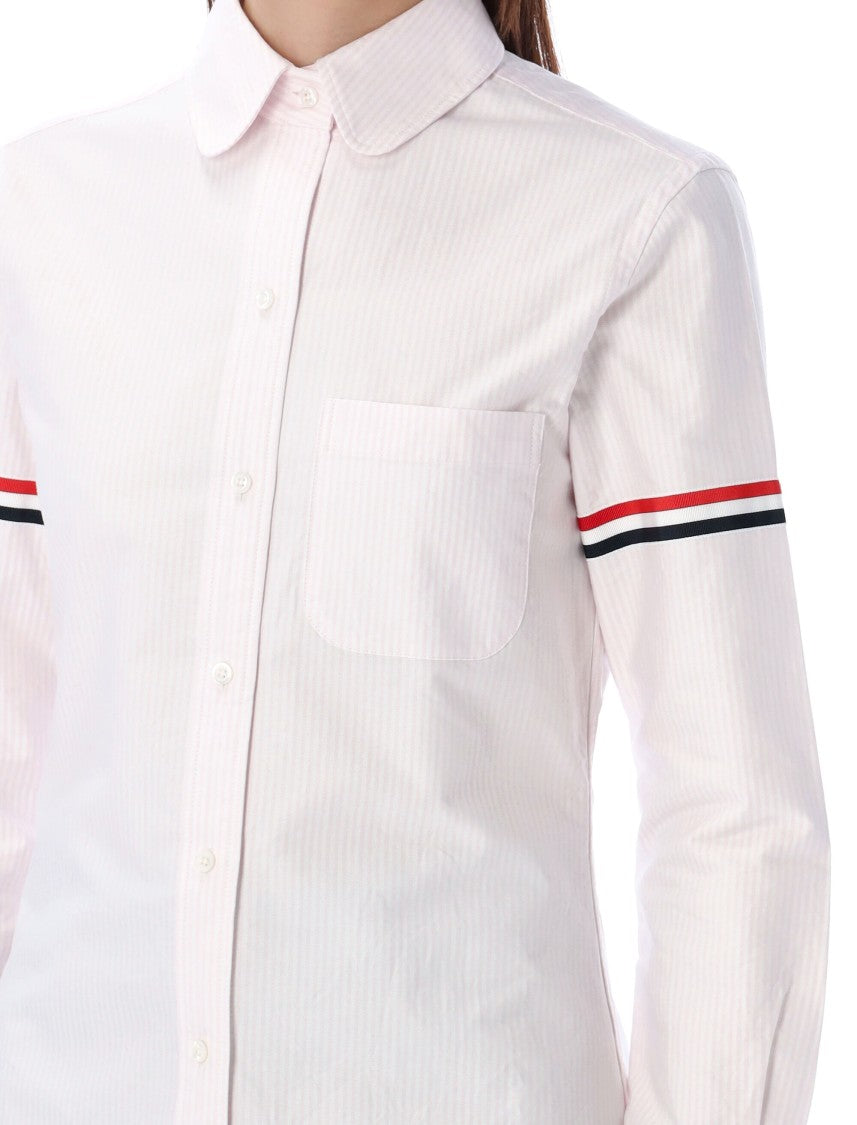 Thom Browne Cotton Oxford Shirt With Striped Armband