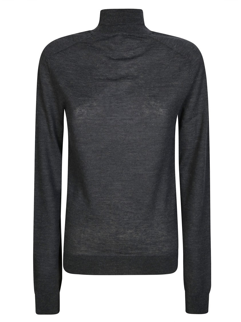 J. W. Anderson Fitted Grey Turtleneck Jumper