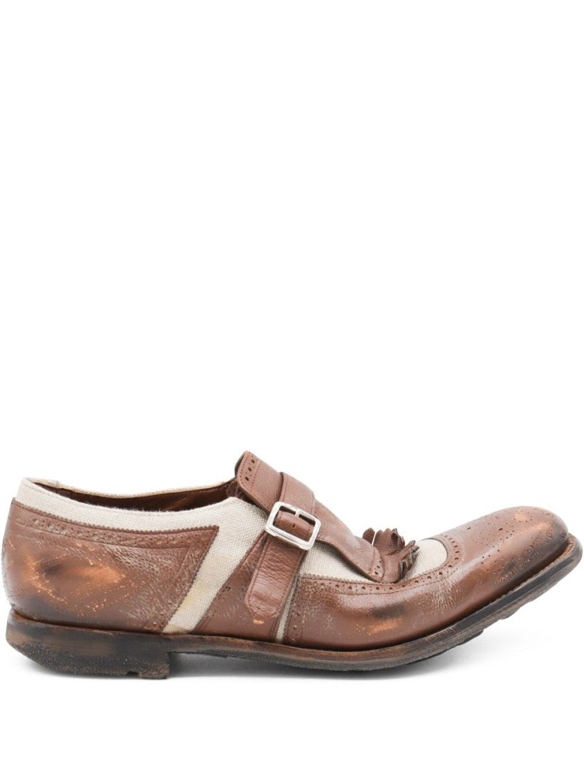 Church's Monk Strap Loafers In Shanghai Brown Glacé Leather