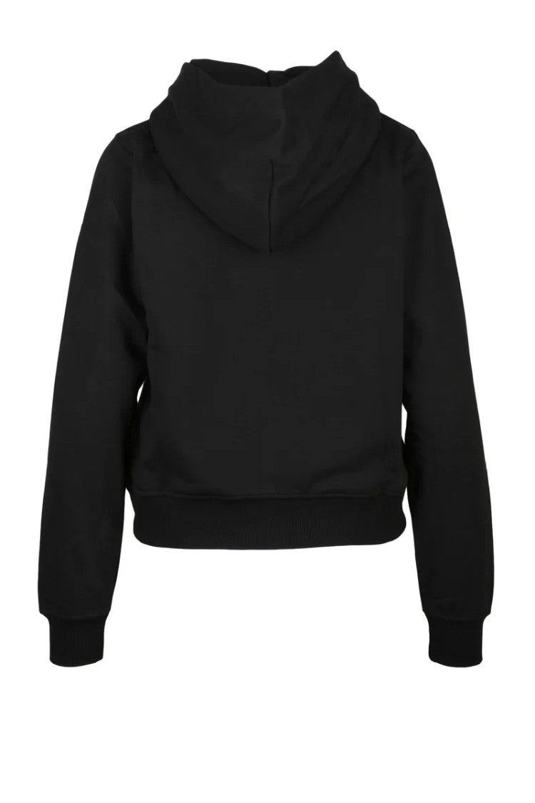 Diesel Black Cotton Polyester Women's Zip-Up Sweatshirt