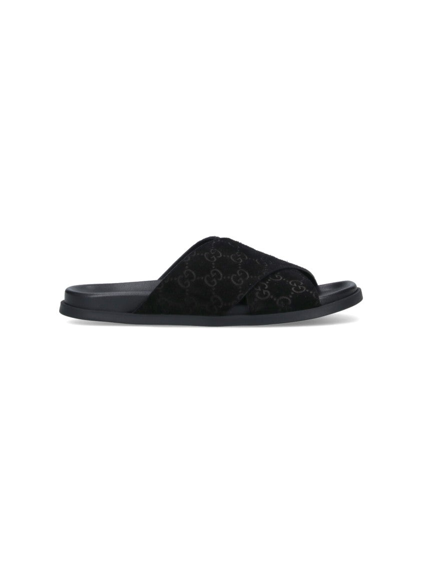Gucci "Gg" Slide Sandals – Black