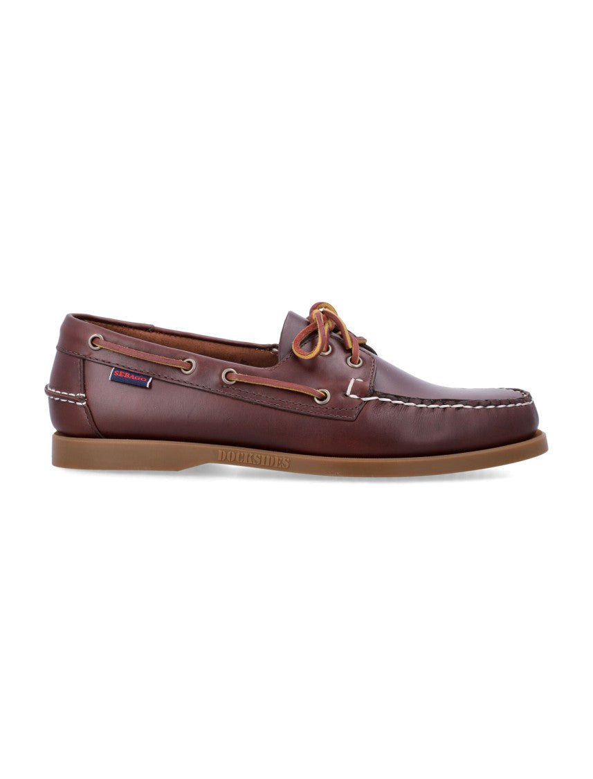 Sebago Docksides Portland Waxed Leather Yachting Moccasins