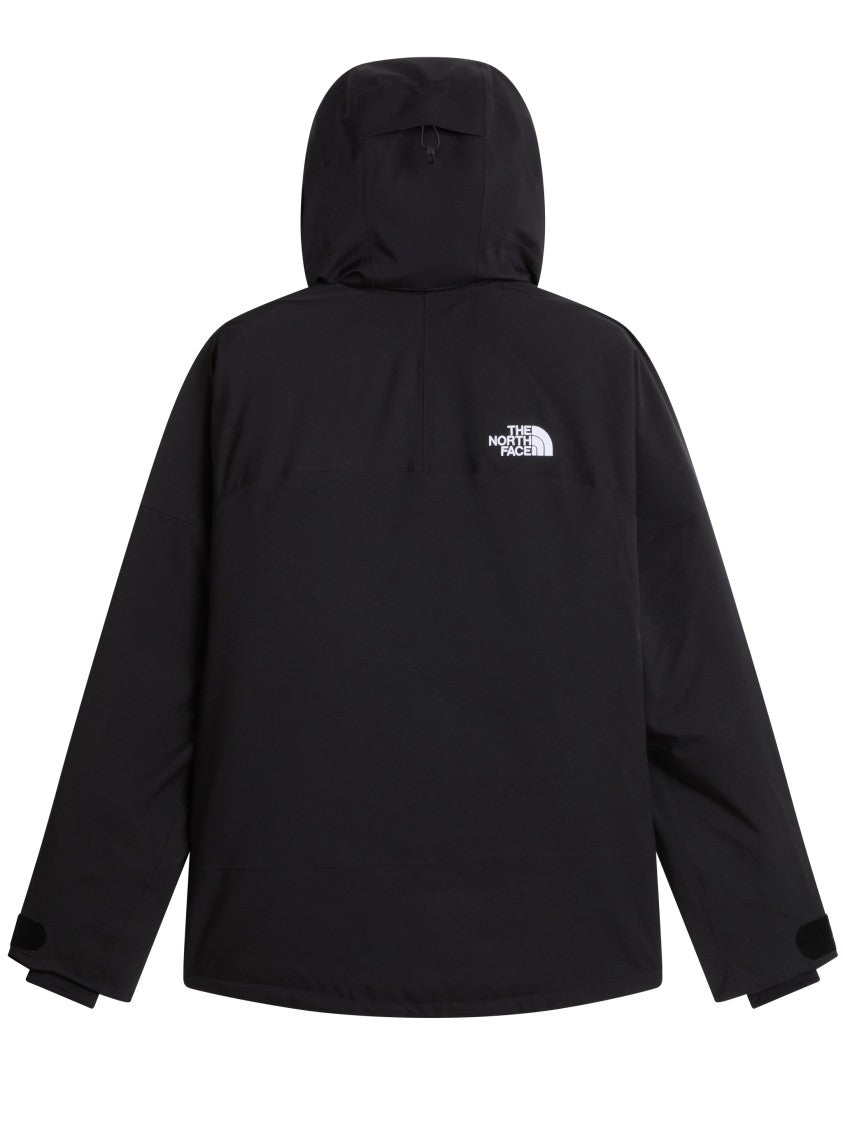The North Face Black Hooded Jacket With Minimalist Design And Functional Pockets