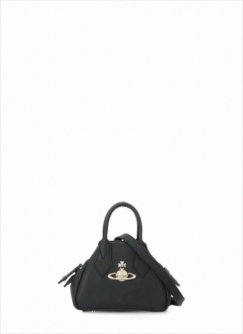Vivienne Westwood Textured Synthetic Leather Crossbody Bag With Metallic Emblem