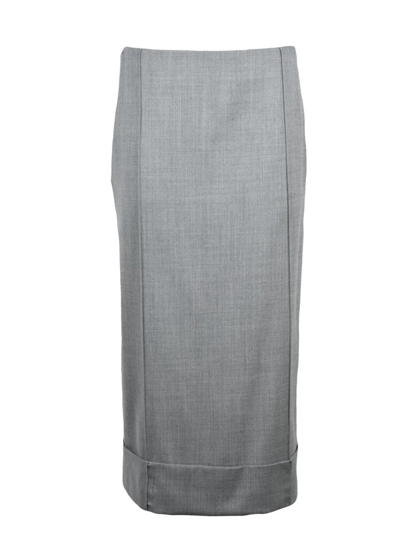 Peserico Tailored Longuette Skirt With Back Zip Closure
