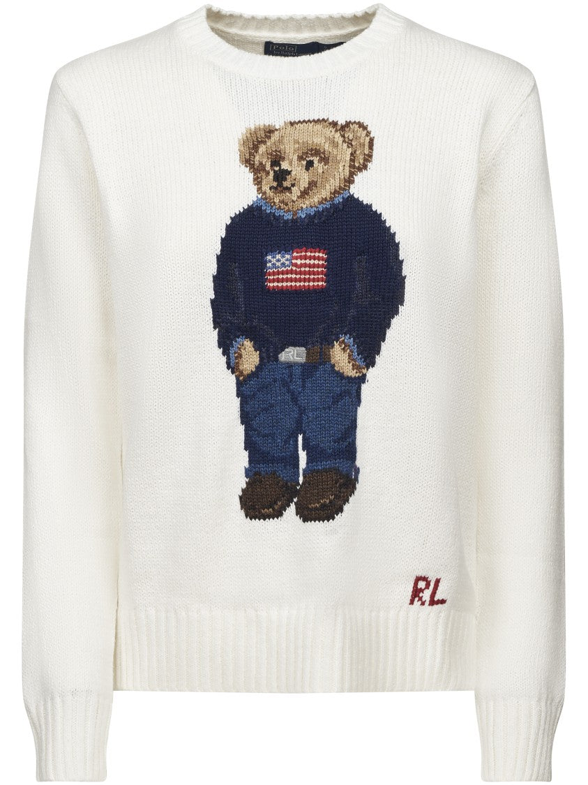 Polo Ralph Lauren Bear Knit Long-Sleeve Pullover Sweater