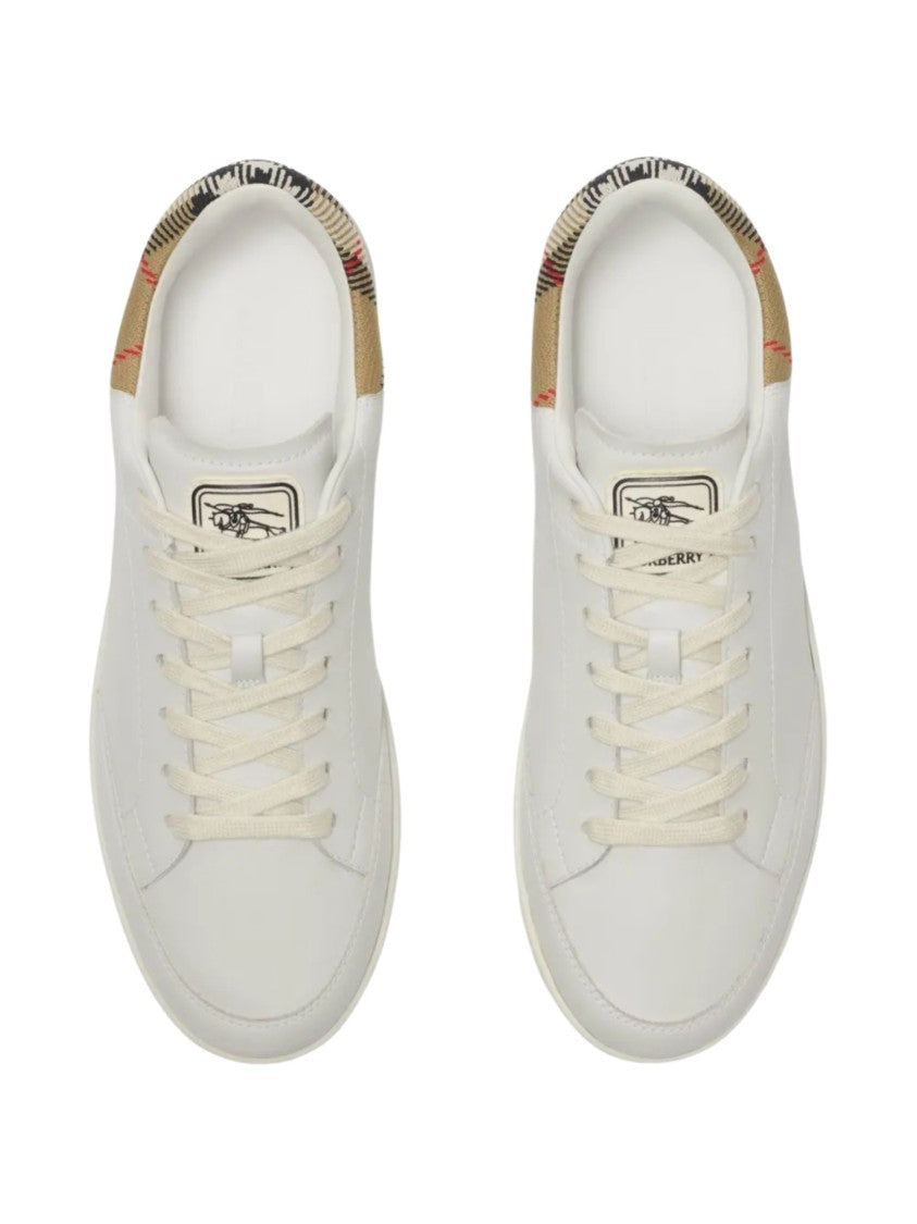 Burberry White Leather Set Sneakers