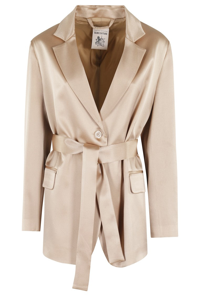 Semi Couture Christiana Satin-Finish Blazer