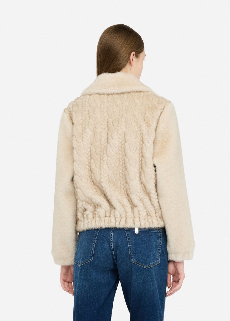 Liu Jo Teddy Bomber Jacket With Braids