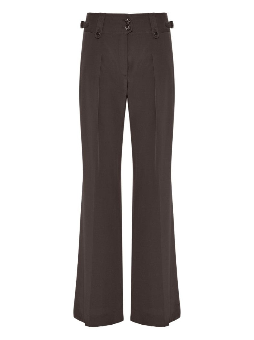 Tom Ford Silk Flared Trousers With High Waistband