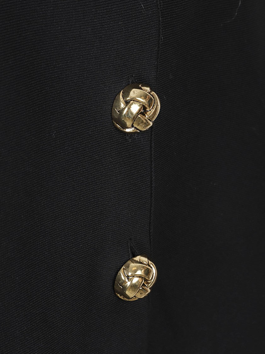 Givenchy Cropped Coat With Wide Collar And Gold-Tone Buttons