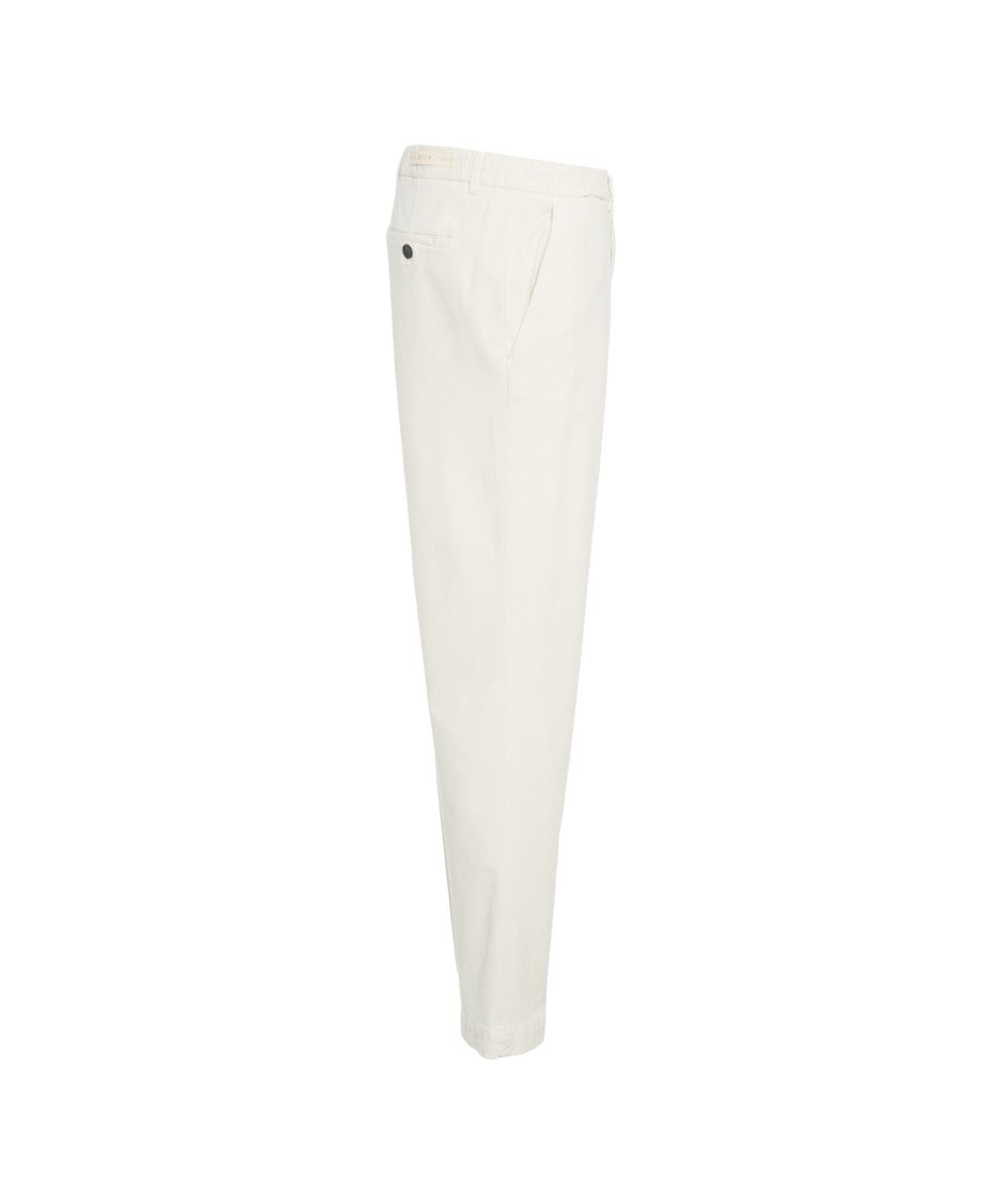 Briglia Classic White Chinos With Minimalist Design And Practical Pockets