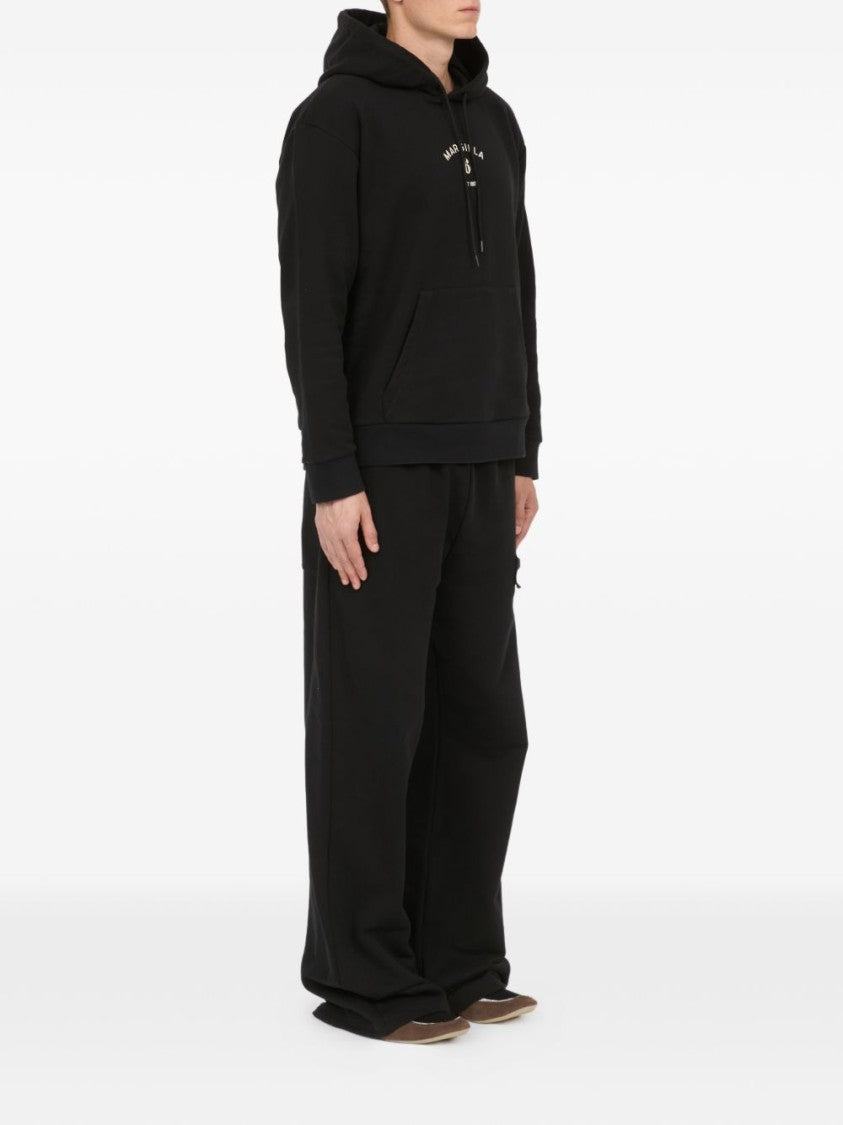 Mm6 By Maison Margiela Black Drawstring Hooded Sweater