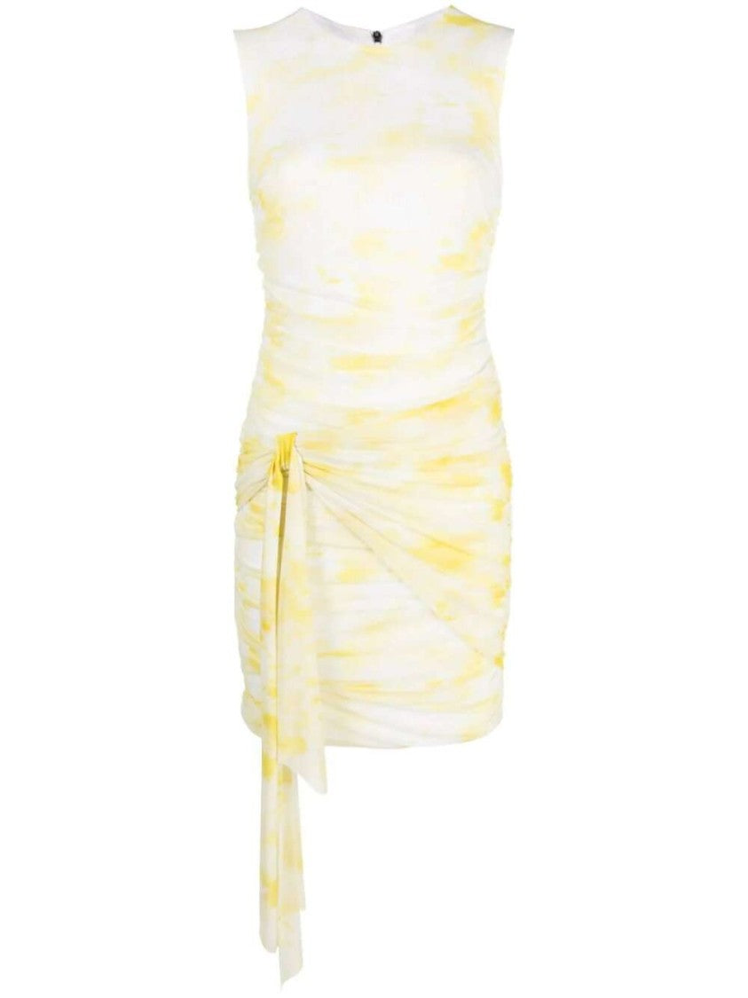 Msgm Sleeveless Rushed Mini Dress