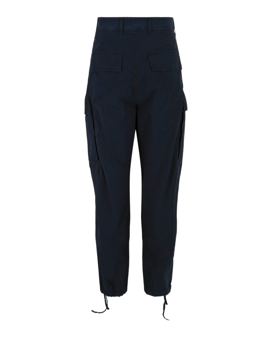 Givenchy High-Rise Wide Leg Cargo Pants With Adjustable Hem