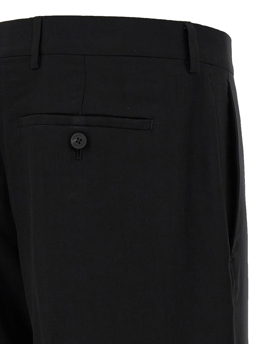 Rick Owens Wide-Leg Tailored Wool Pants With Pleat Detail