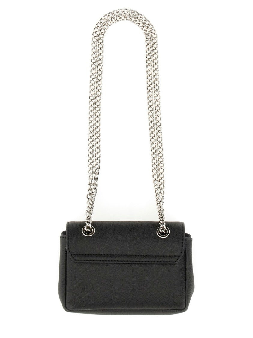 Vivienne Westwood Compact Black Handbag With Chain Strap