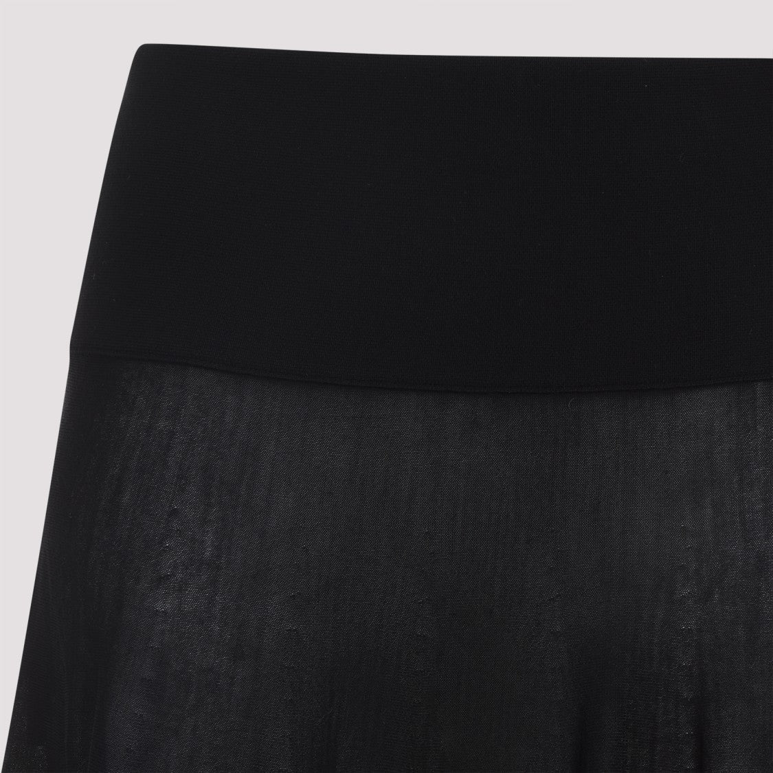 Alaïa Flared Design Black Virgin Wool Maxi Skirt