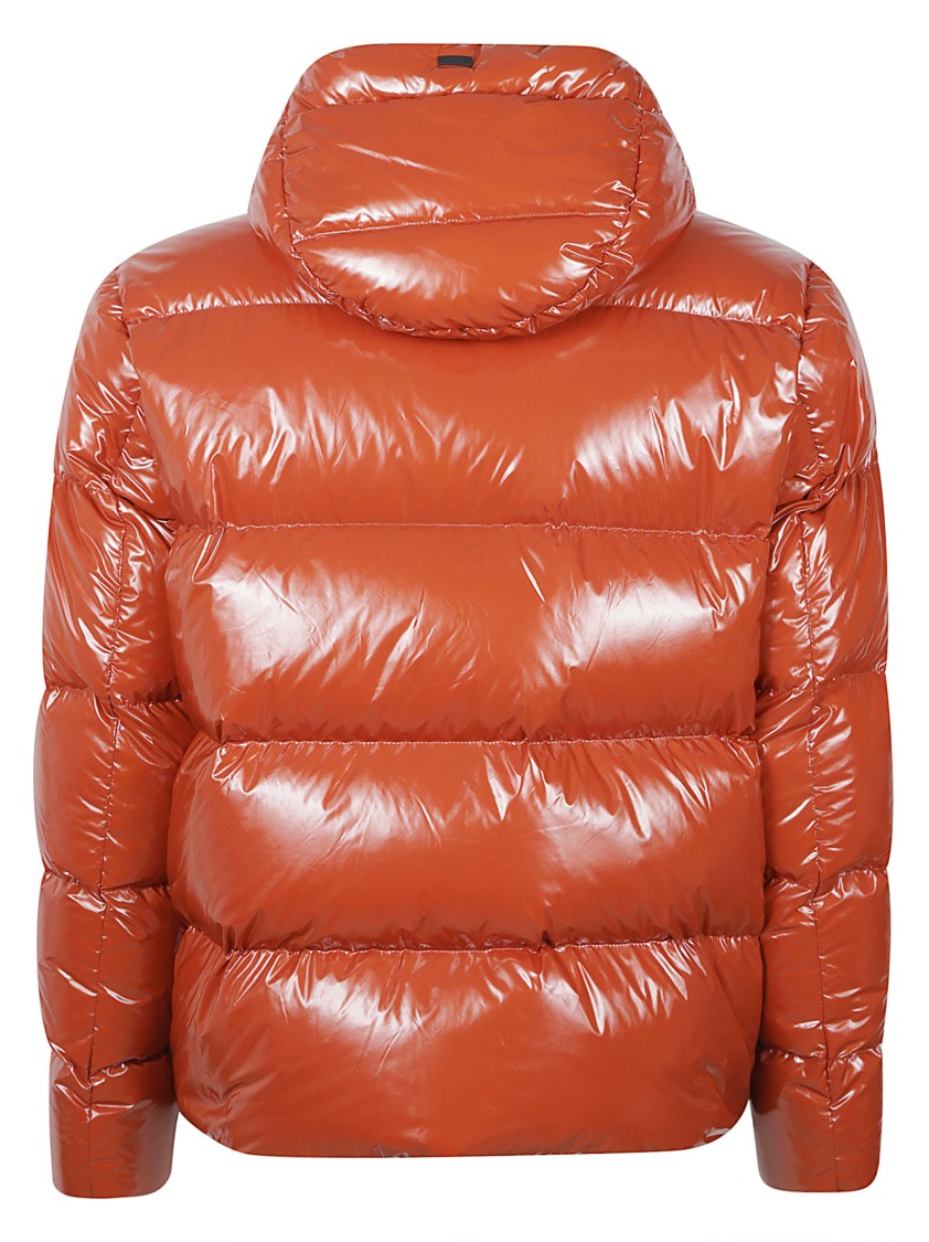 Herno Glossy Puffer Jacket With Quilted Design And Hood