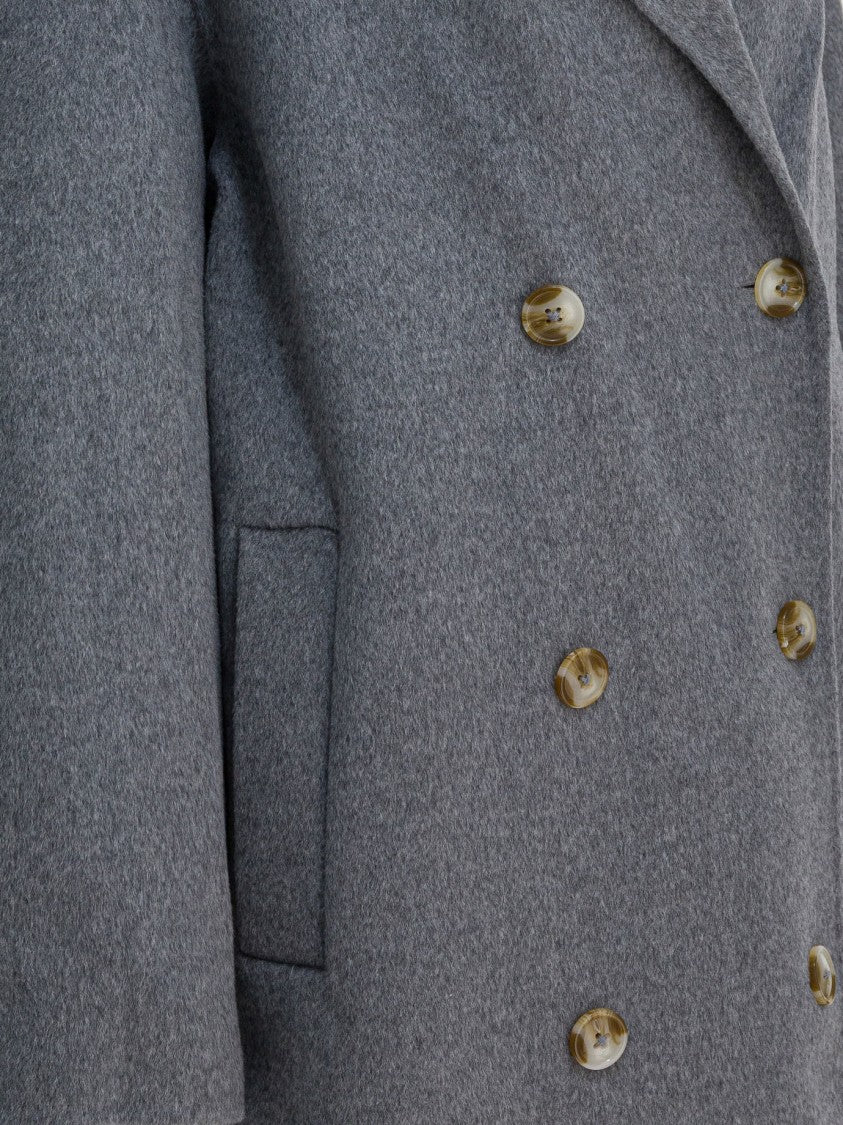 Loulou De Saison Borneo Long Coat With Double-Breasted Closure