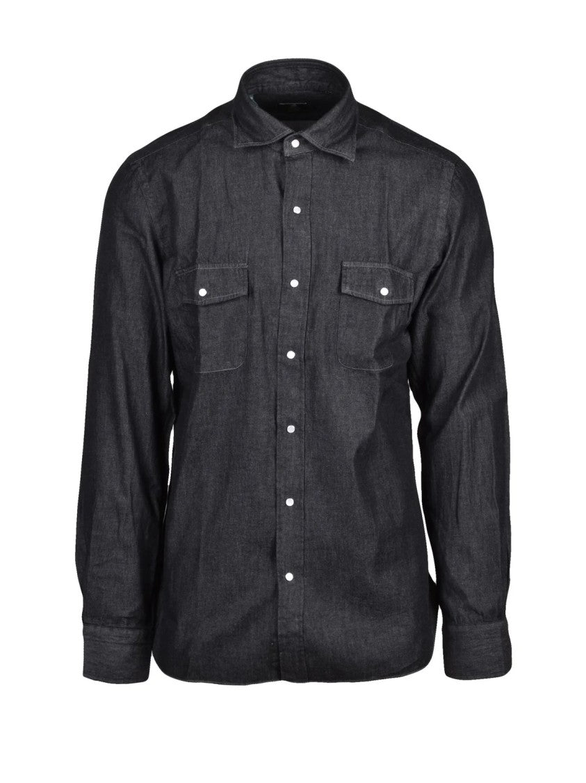 Luigi Borrelli Napoli Button-Down Cotton Shirt With Textured Weave