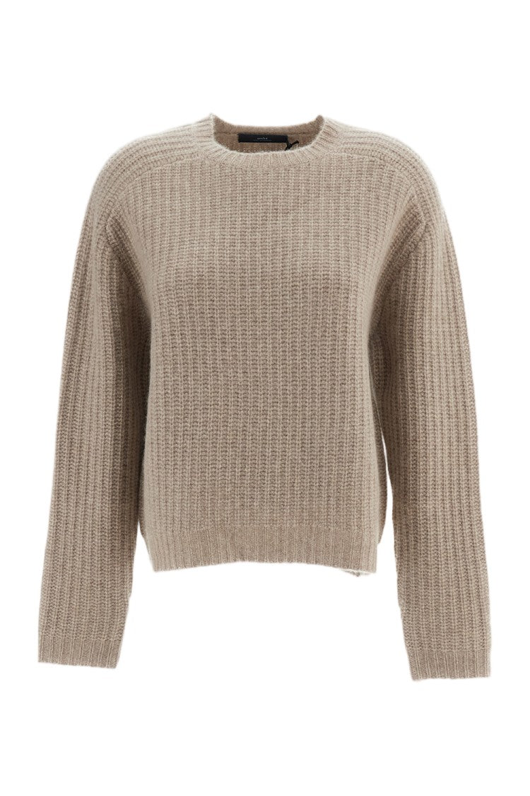 Arch4 Beige Melange Nisha Boxy Cashmere Crewneck Sweater