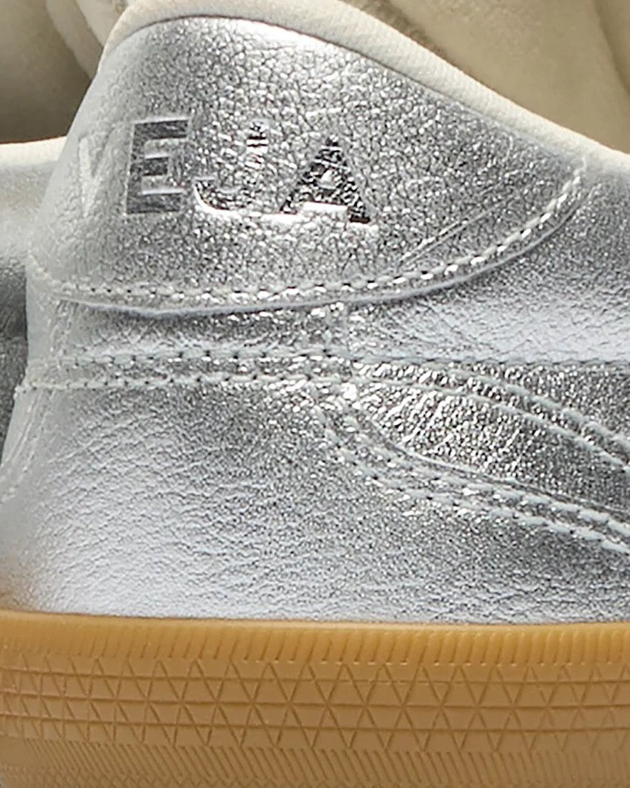 Veja Vintage-Inspired Low-Top Sneakers In Metallic Silver